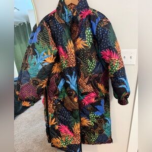Farm Rio Jungle Print Puffer (Reversible)